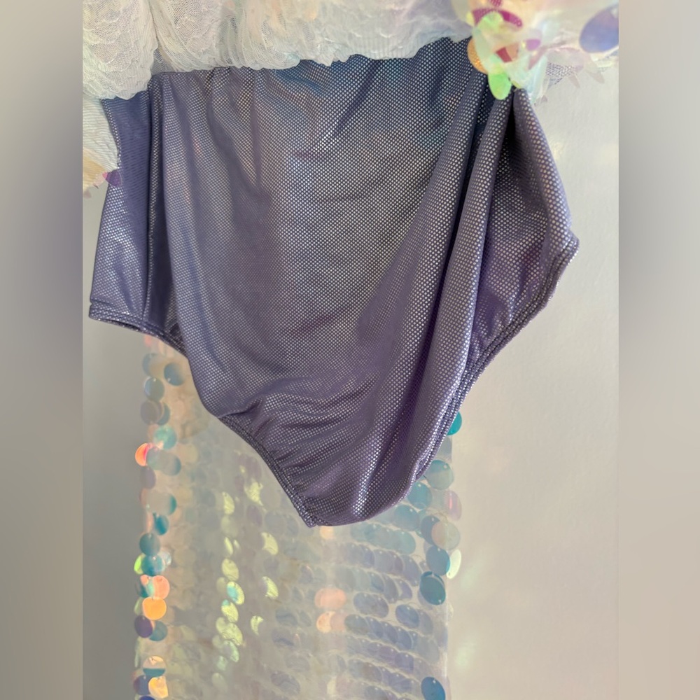 CLUB EXX Multicolor Holographic Sequin Slit Maxi Skirt - Picture 4 of 7